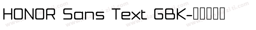 HONOR Sans Text GBK字体转换